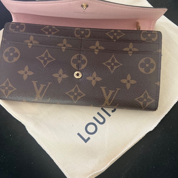 AUTHENTIC LOUIS VUITTON Sarah Long Wallet Rose Ballerine - Picture 3 of 12